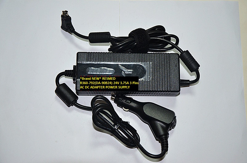 *Brand NEW* RESMED R360-792(DA-90B24) 24V 3.75A 3 Pins AC DC ADAPTER POWER SUPPLY